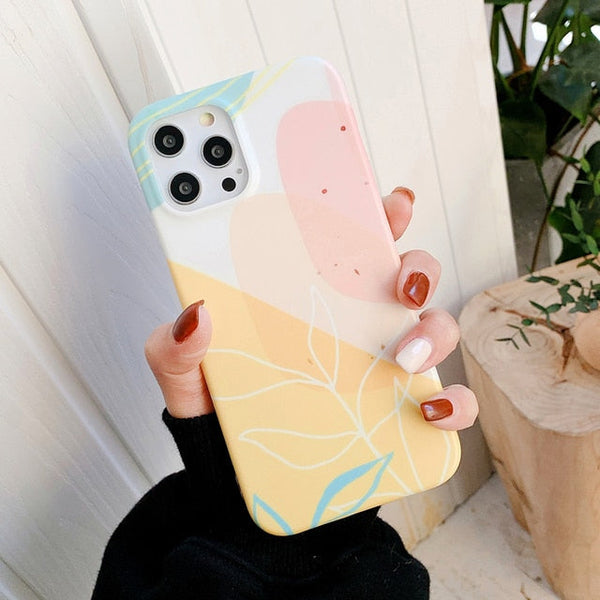 Watercolor Leaves iPhone Case-Exoticase-For iPhone 13 Pro Max-A-