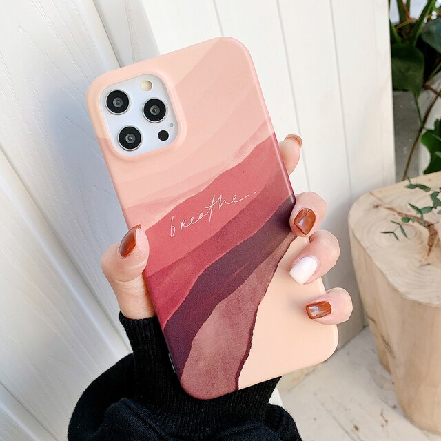 Watercolor Leaves iPhone Case-Exoticase-For iPhone 13 Pro Max-E-