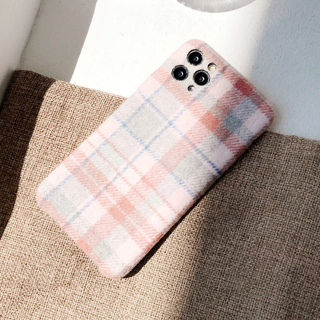 Woolen Tartan iPhone Case-Exoticase-