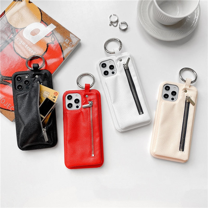 Zipper Wallet iPhone Case-Exoticase-