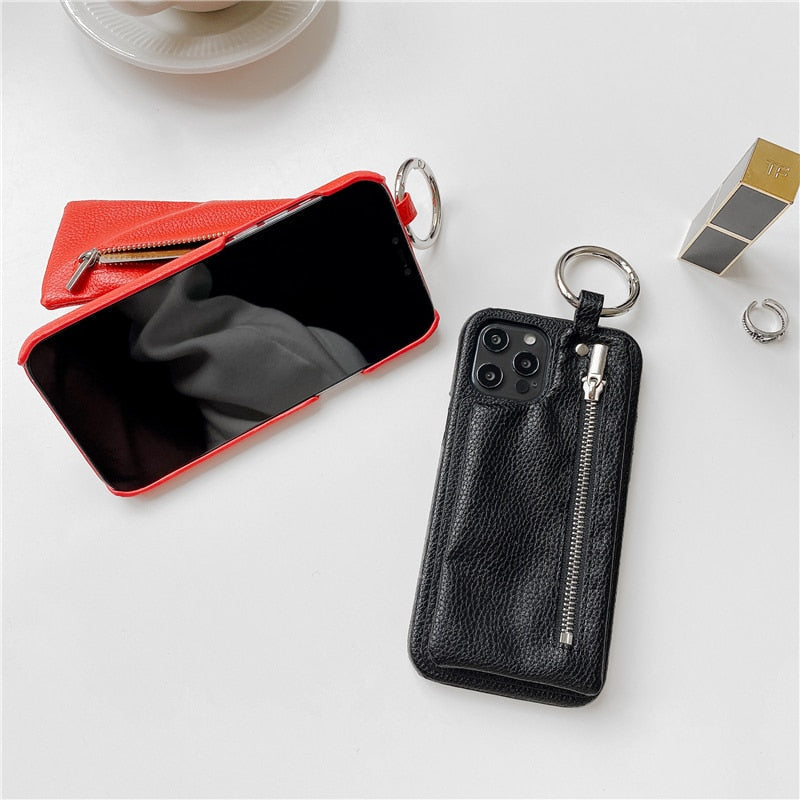 Zipper Wallet iPhone Case-Exoticase-