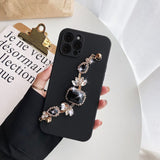 iPhone Case with Rhinestones Chain - Exoticase - For iPhone 12 Pro Max / B