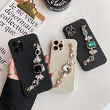 iPhone Case with Rhinestones Chain - Exoticase -